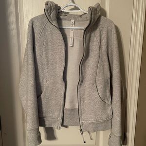 Grey lulu lemon scuba hoodie size 8